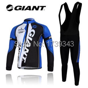 popular cycling wear/ 2012 team long sleeve cycling jersey and black bib pants set/bicycle clothes